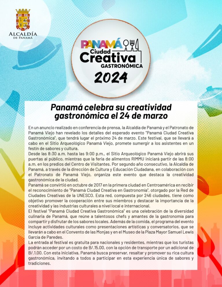 Conferencia de Prensa: Panamá Ciudad Creativa Gastronómica 2024